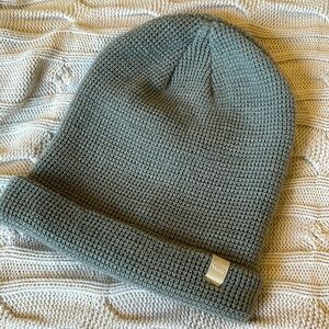 Vuori Greyish Blue Waffle Knit Beanie